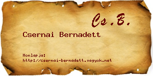 Csernai Bernadett névjegykártya
